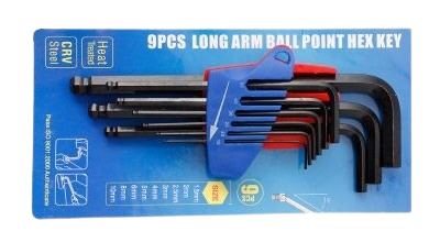 Hex Allen Key Set Long Arm (Ball Type)